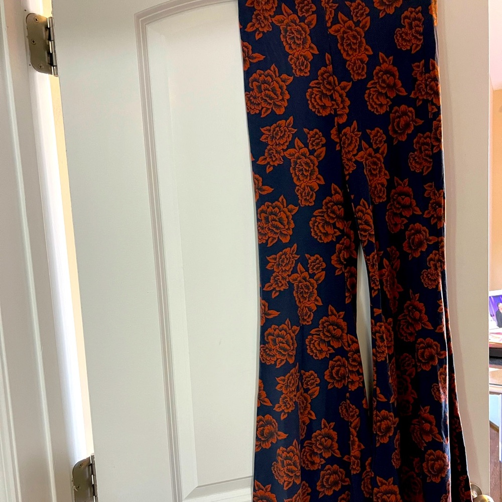 Forever 2- brand new with tags bell bottom flowered pants